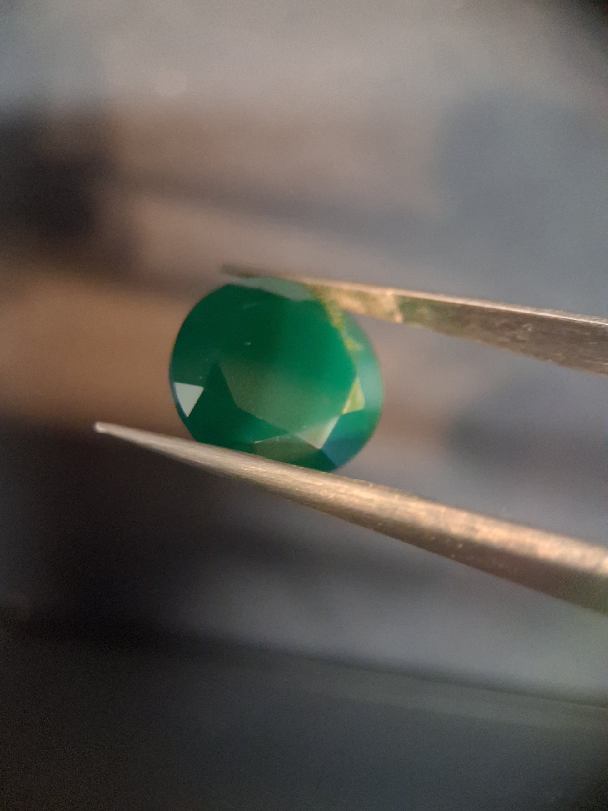 Natural Faceted Agate - Green Agate - 8.835 ct - round - Natural Gems Belgium