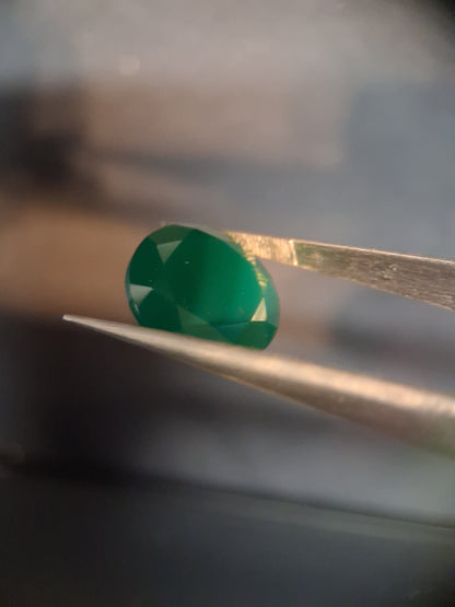 Natural Faceted Agate - Green Agate - 8.835 ct - round - Natural Gems Belgium