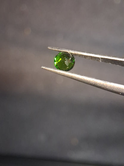 Natural Diopside - 0.625 ct - round - 5mm - green - chromium diopside - Natural Gems Belgium