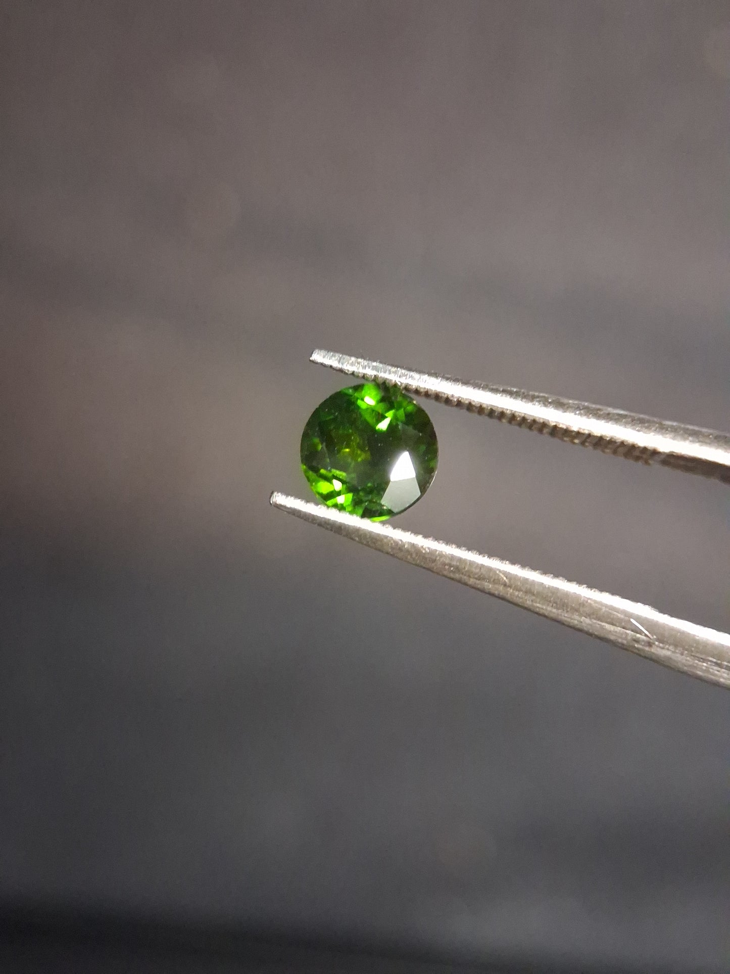 Natural Diopside - 0.590 ct - round - 5mm - green - chromium diopside - Natural Gems Belgium