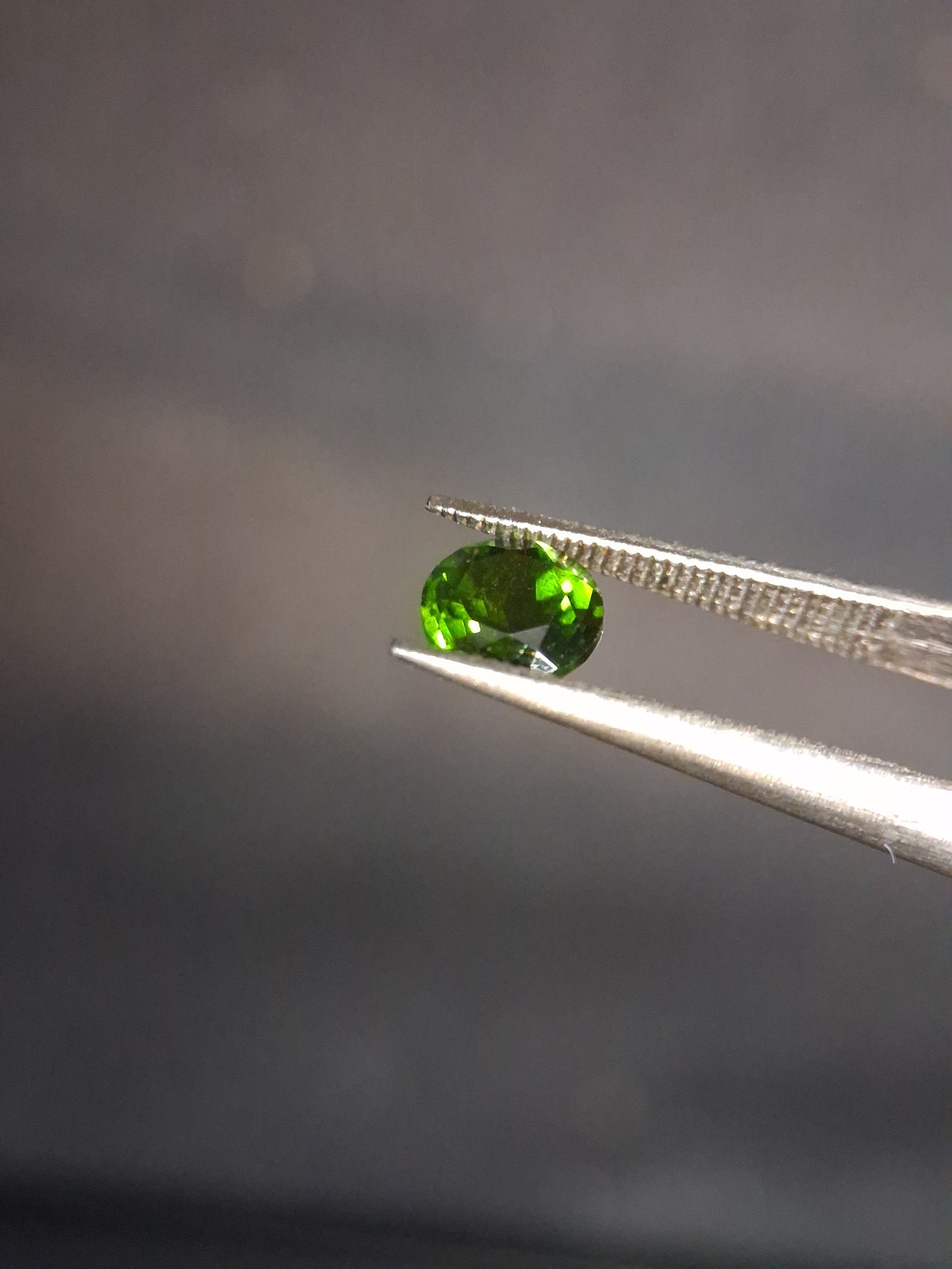 Natural Diopside - 0.590 ct - round - 5mm - green - chromium diopside - Natural Gems Belgium