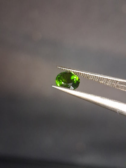 Natural Diopside - 0.590 ct - round - 5mm - green - chromium diopside - Natural Gems Belgium