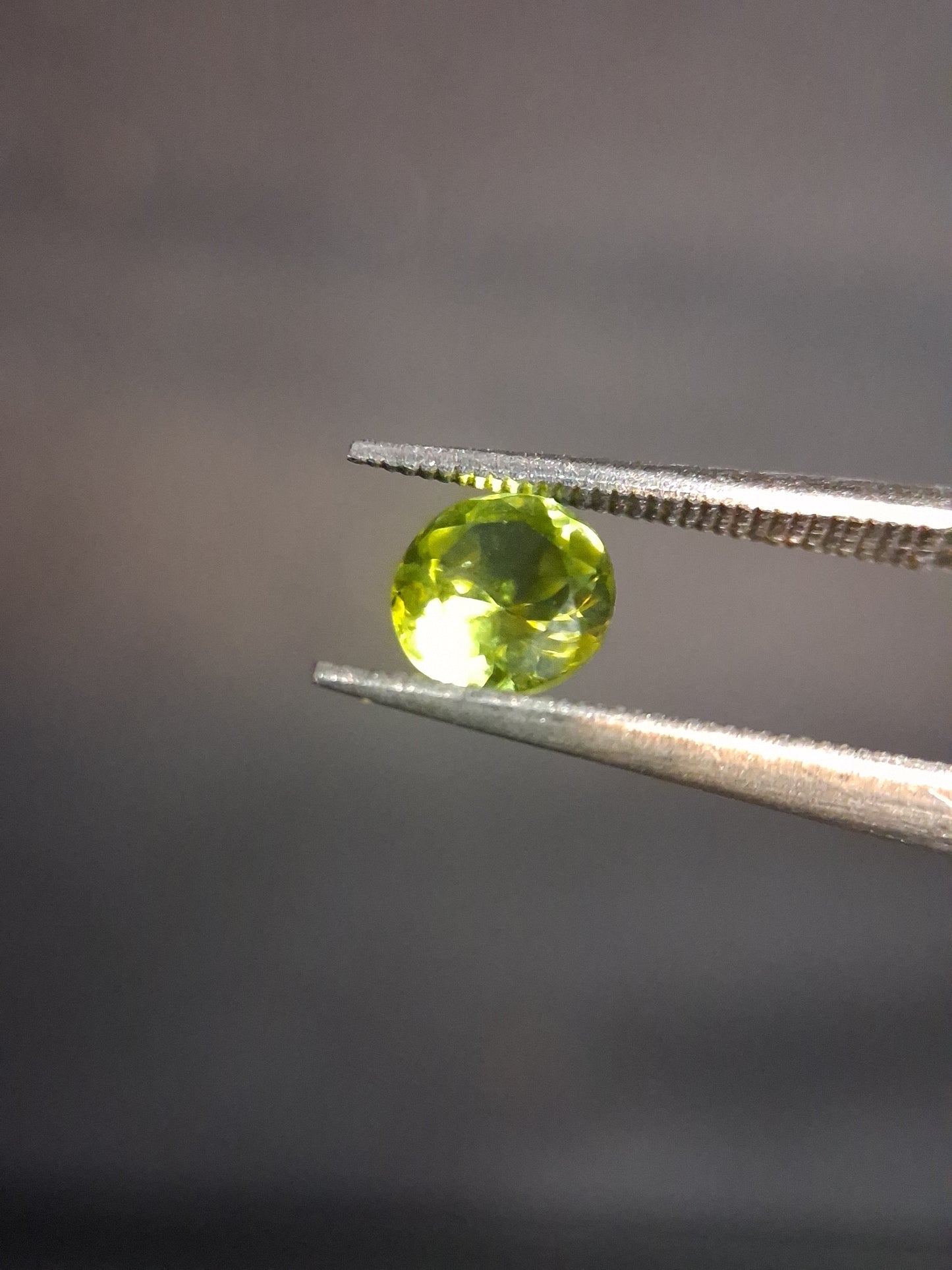 Natural Peridot - 0.538 ct - round - unheated - green - Natural Gems Belgium