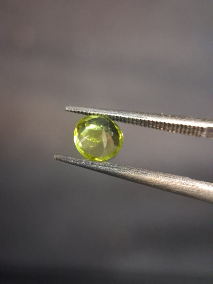 Natural Peridot - 0.538 ct - round - unheated - green - Natural Gems Belgium