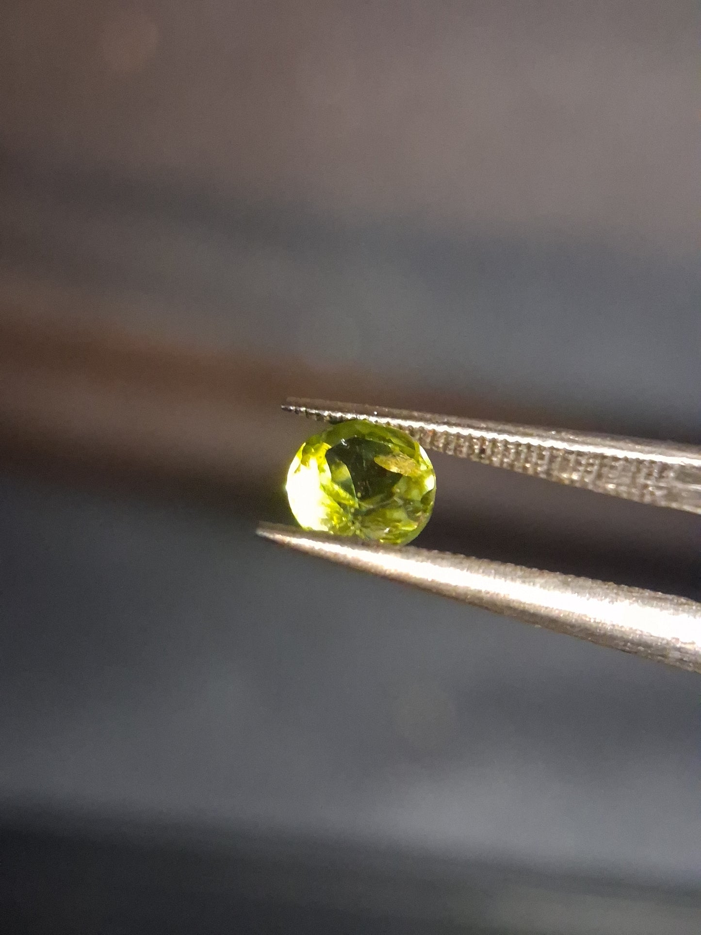 Natural Peridot - 0.515 ct - round - unheated- green peridot - Natural Gems Belgium