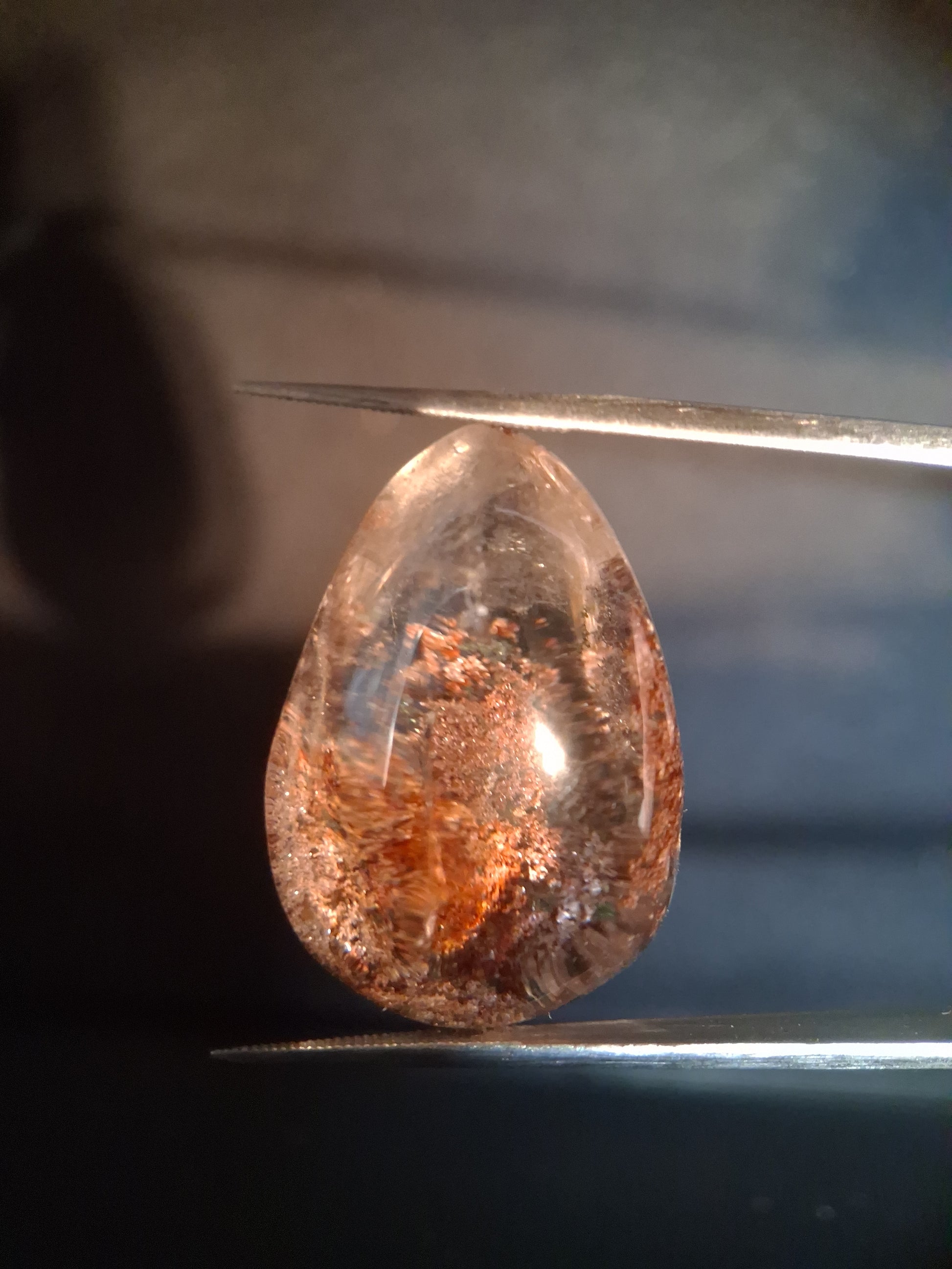 Natural Phantom Quartz - oval polished - 2.6 cm - egg shape - Natural Gems Belgium