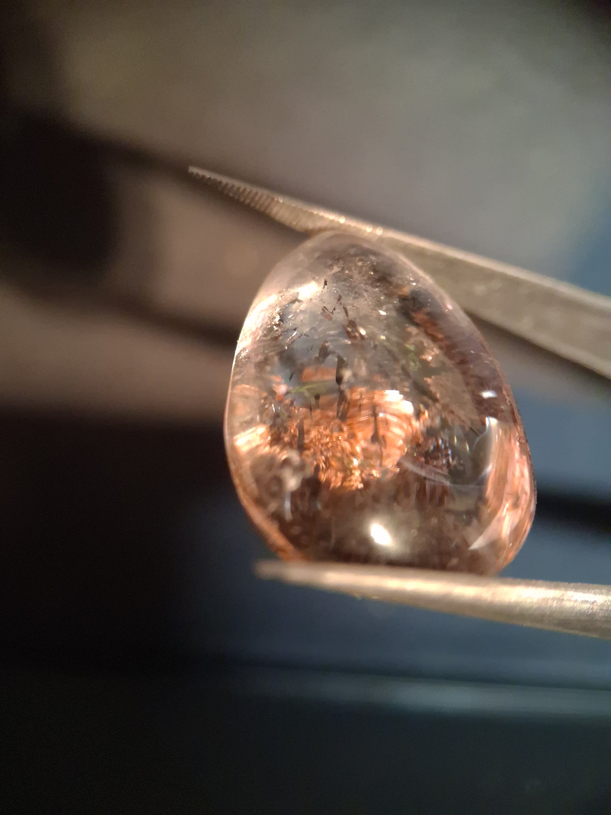 Natural Phantom Quartz - oval polished - 2.6 cm - egg shape - Natural Gems Belgium