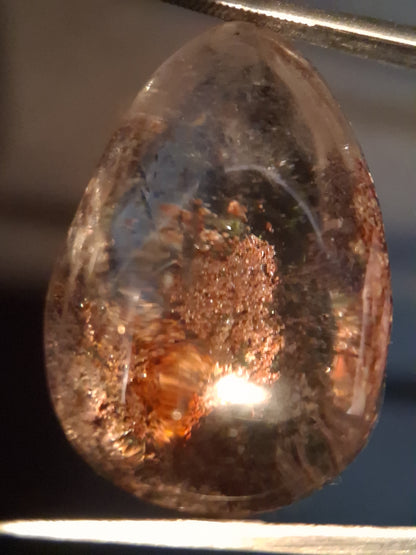 Natural Phantom Quartz - oval polished - 2.6 cm - egg shape - Natural Gems Belgium