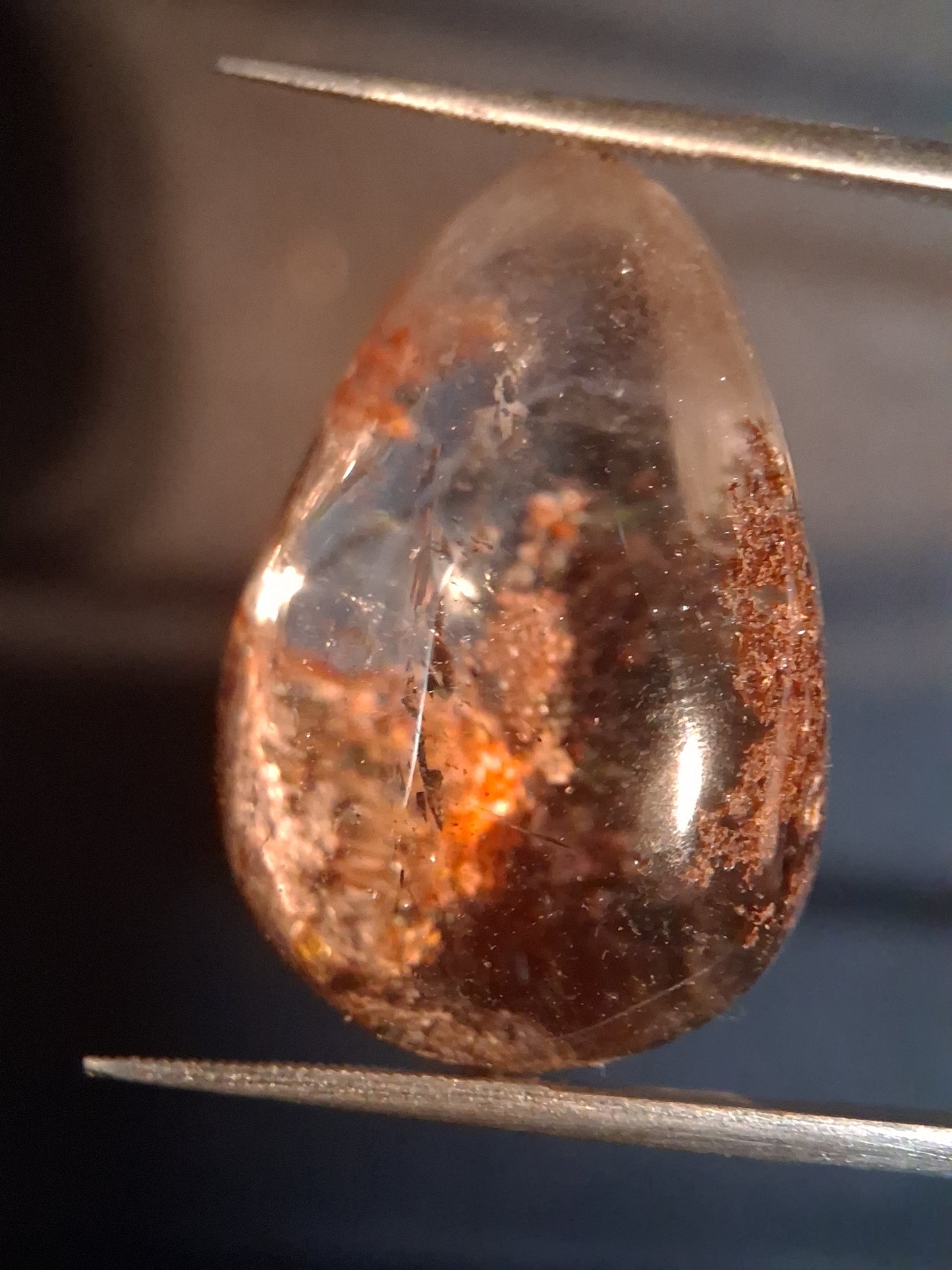 Natural Phantom Quartz - oval polished - 2.6 cm - egg shape - Natural Gems Belgium