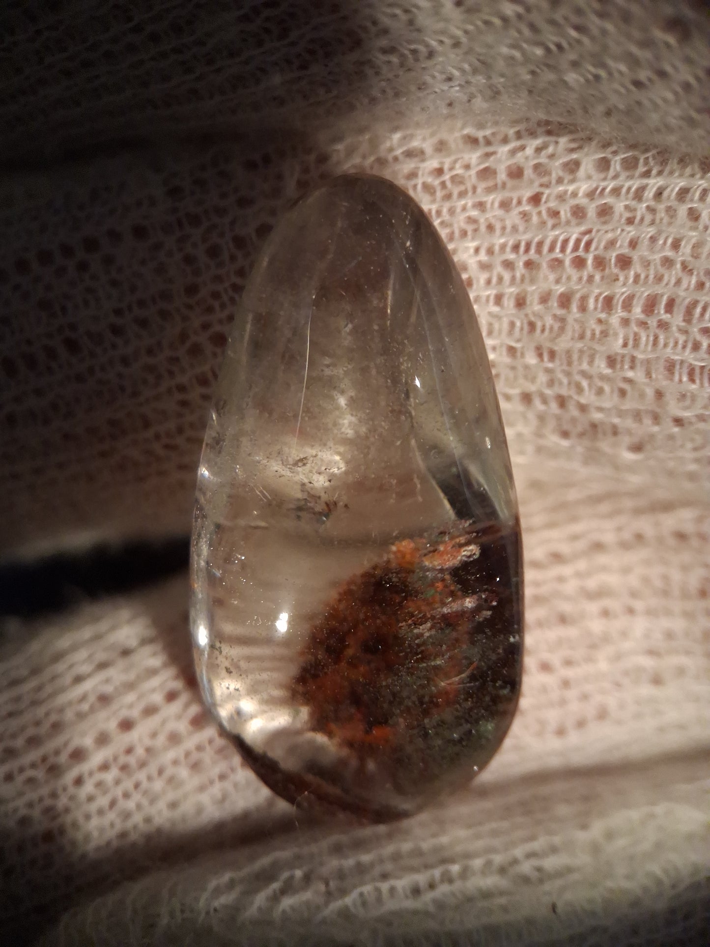 Natural Phantom Quartz - oval polished - 3.4 cm - Natural Gems Belgium