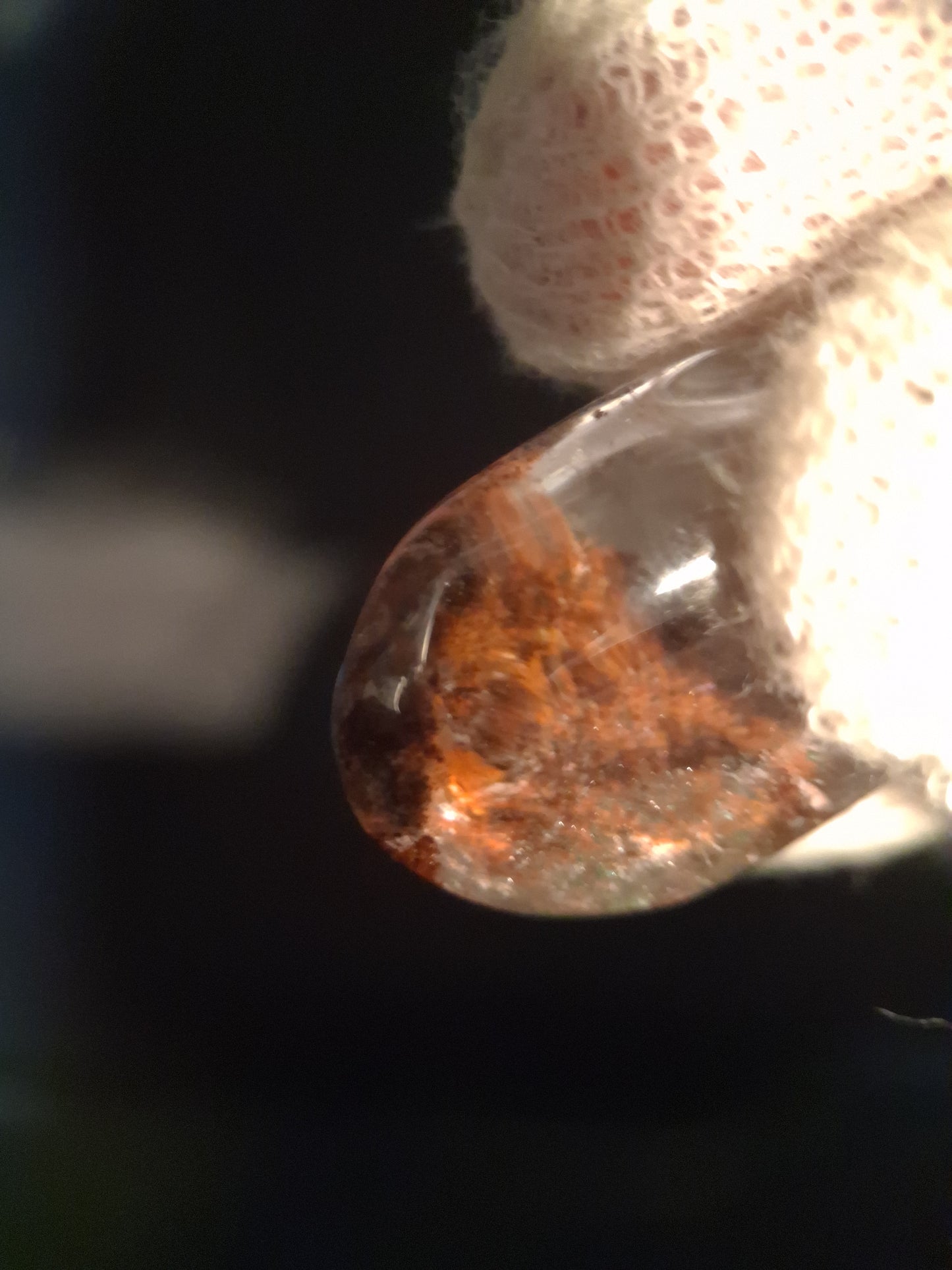 Natural Phantom Quartz - oval polished - 3.4 cm - Natural Gems Belgium