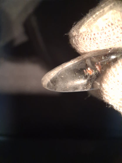 Natural Phantom Quartz - oval polished - 3.4 cm - Natural Gems Belgium