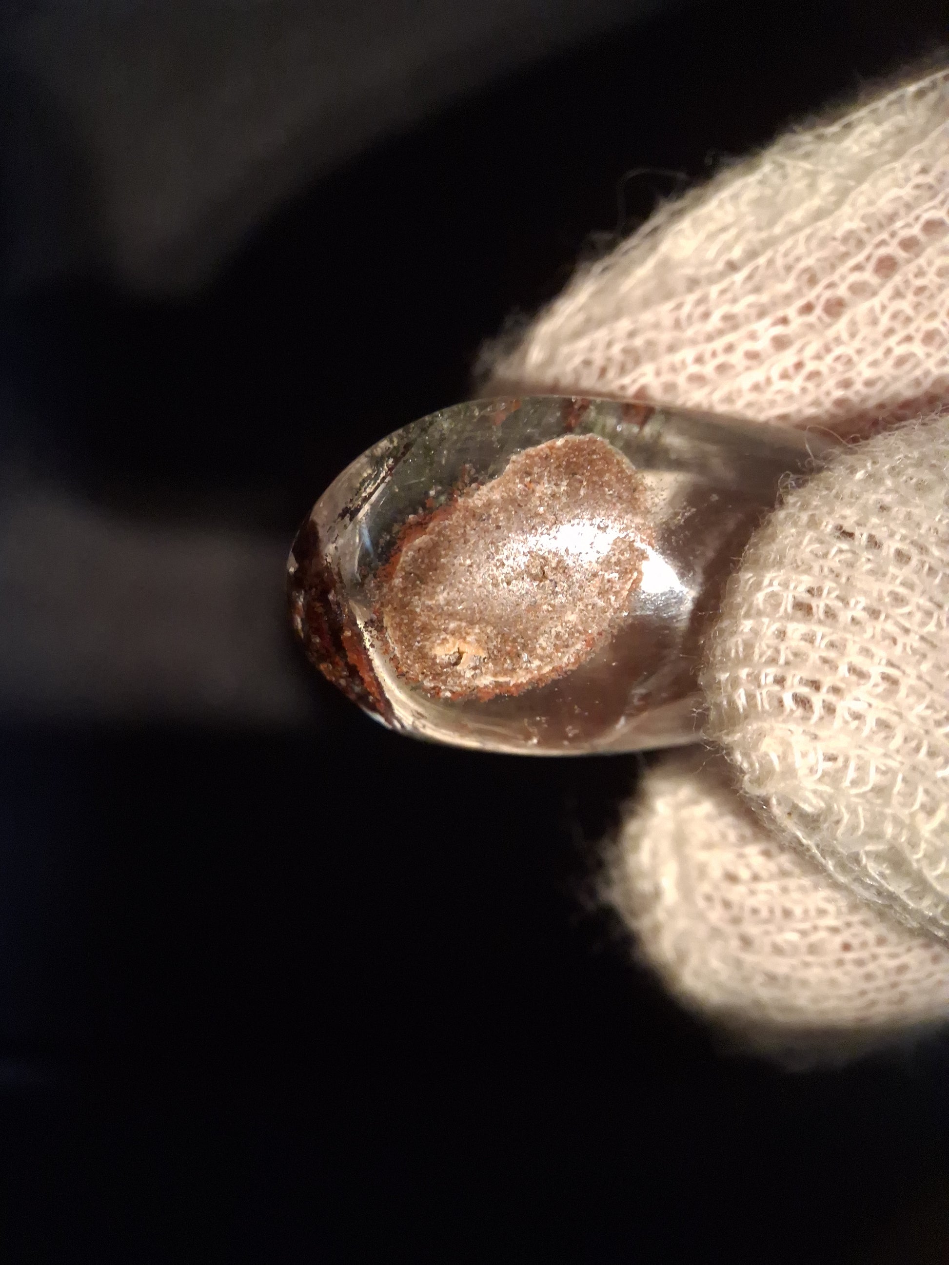 Natural Phantom Quartz - oval polished - 3.4 cm - Natural Gems Belgium