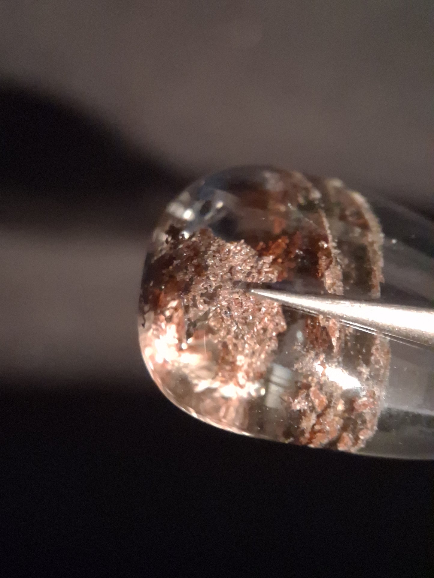 Natural Phantom Quartz - oval polished - 2.8 cm - beautiful multi-layered - Natural Gems Belgium