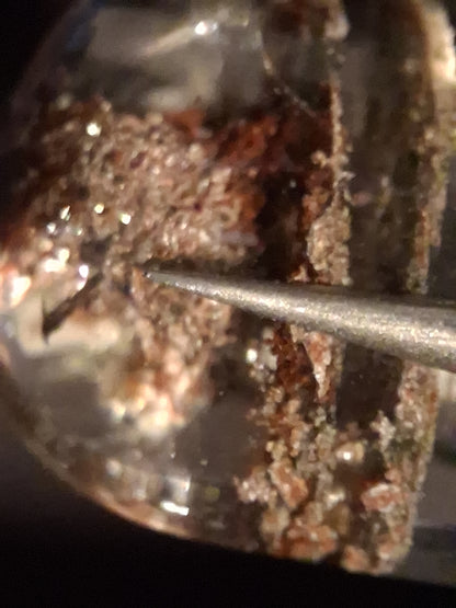 Natural Phantom Quartz - oval polished - 2.8 cm - beautiful multi-layered - Natural Gems Belgium