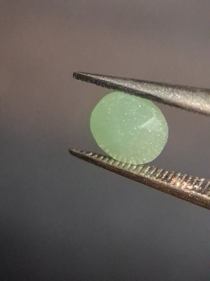 Natural Aventurine - faceted - round - 0.457 ct - green aventurine - Aventurescence - Natural Gems Belgium