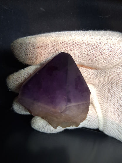 Rough amethyst - Amethyst Crystal Point - Raw Point with Root - 5.7  x 4.8 cm - Natural Gems Belgium