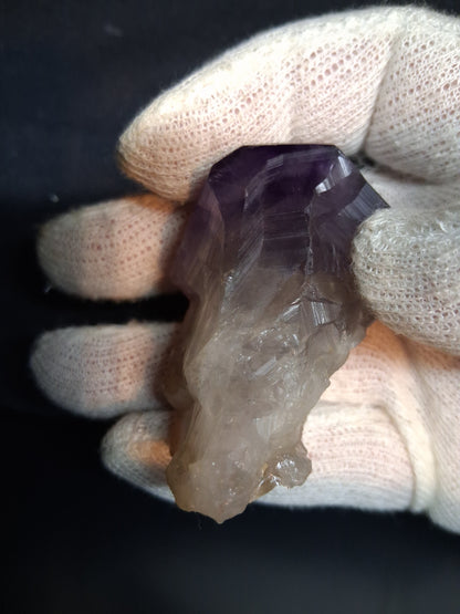Rough amethyst - Amethyst Crystal Point - Raw Point with Root - 7.2  x 4.3 cm - Natural Gems Belgium