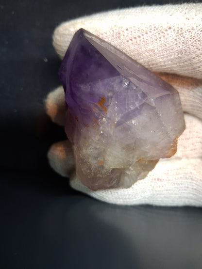 Rough amethyst - Amethyst Crystal Point - Raw Point with Root - 6.4  x 4.9 cm - Natural Gems Belgium