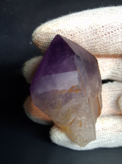 Rough amethyst - Amethyst Crystal Point - Raw Point with Root - 5.5  x 4.1 cm - Natural Gems Belgium