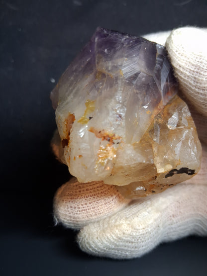 Rough amethyst - Amethyst Crystal Point - Raw Point with Root - 6.4  x 4.6 cm - Natural Gems Belgium