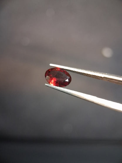 Natural Garnet - Rhodolite - 0.790 ct - oval - unheated- red - Natural Gems Belgium