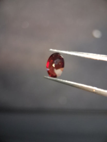 Natural Garnet - Rhodolite - 0.715 ct - oval - unheated- red - Natural Gems Belgium