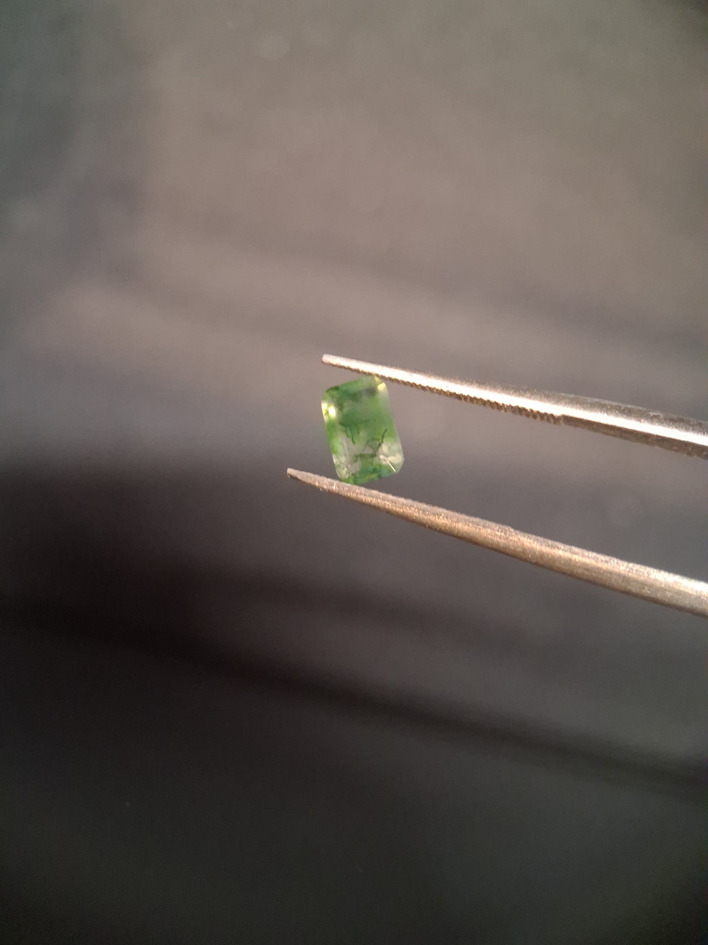 Natural Faceted Agate - Green Moss Agate - 0.480 ct - octagon - Natural Gems Belgium