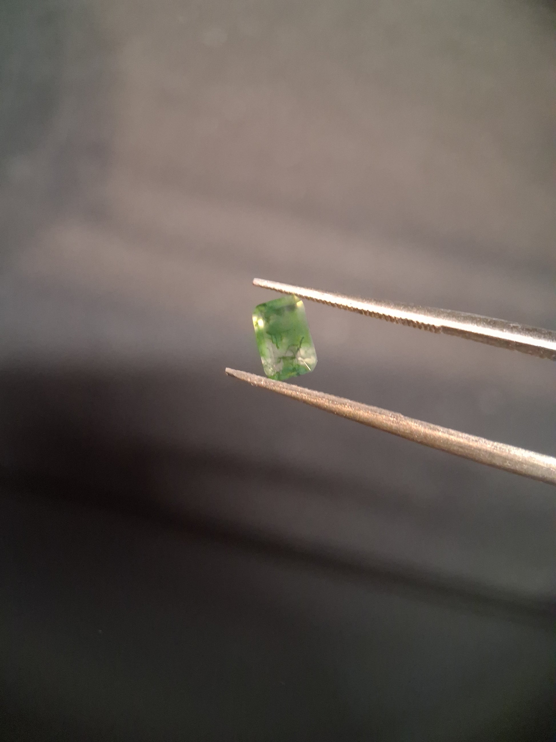 Natural Faceted Agate - Green Moss Agate - 0.480 ct - octagon - Natural Gems Belgium