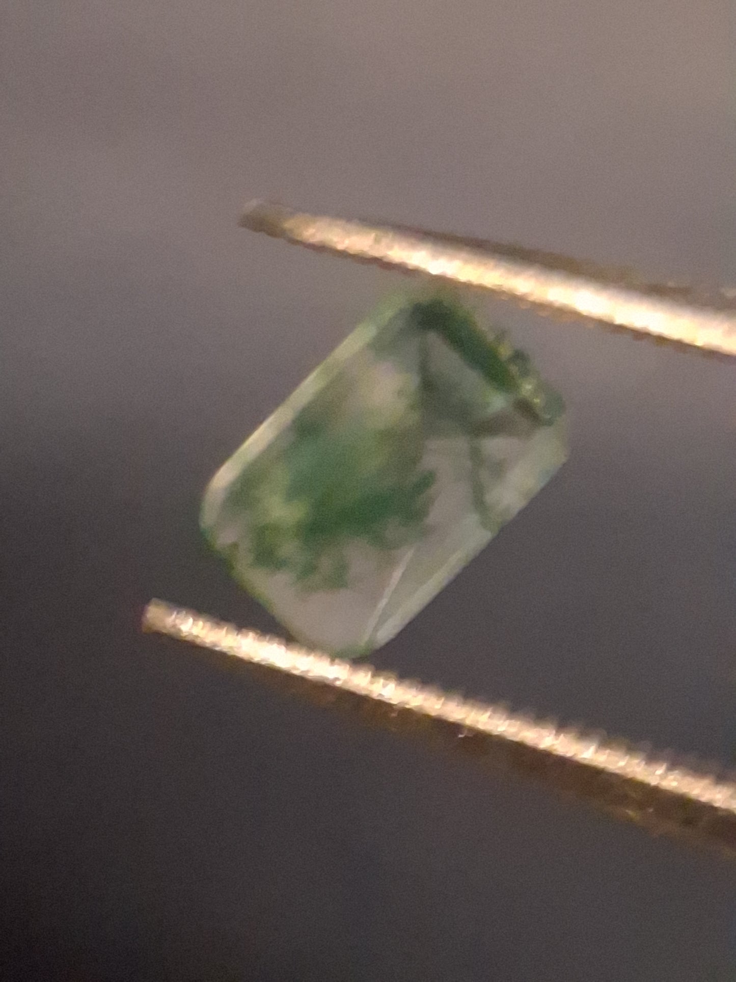 Natural Faceted Agate - Green Moss Agate - 0.480 ct - octagon - Natural Gems Belgium