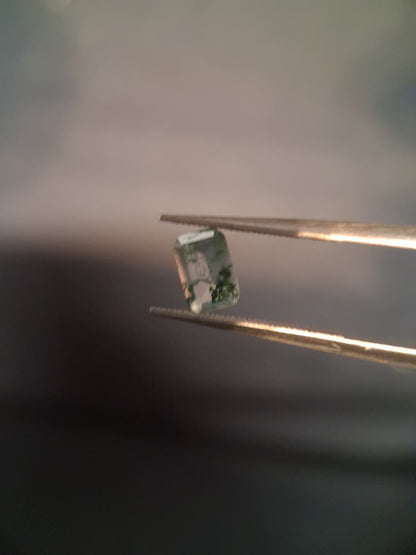 Natural Faceted Agate - Green Moss Agate - 0.478 ct - octagon - Natural Gems Belgium