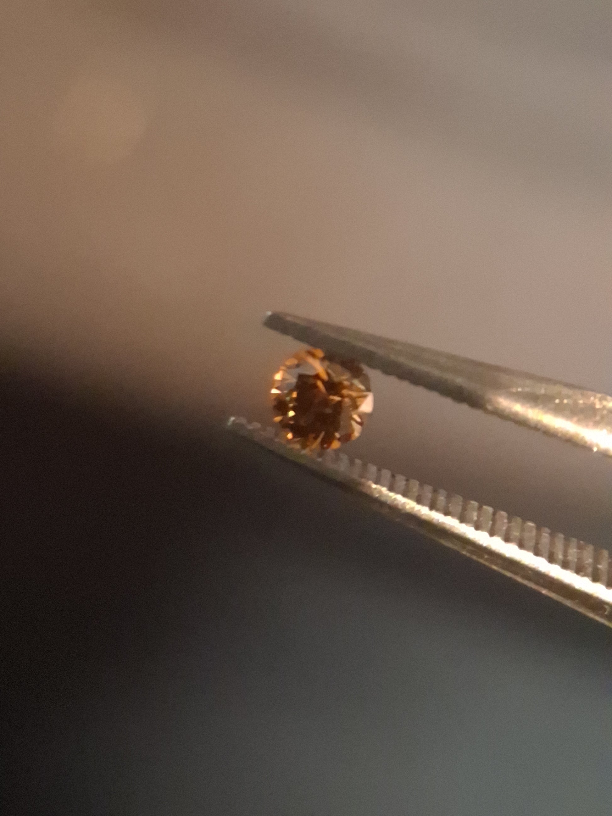 Natural Spessartite Garnet - 0.10 ct - for high end jewelry setting - deep orange color high luster - Natural Gems Belgium