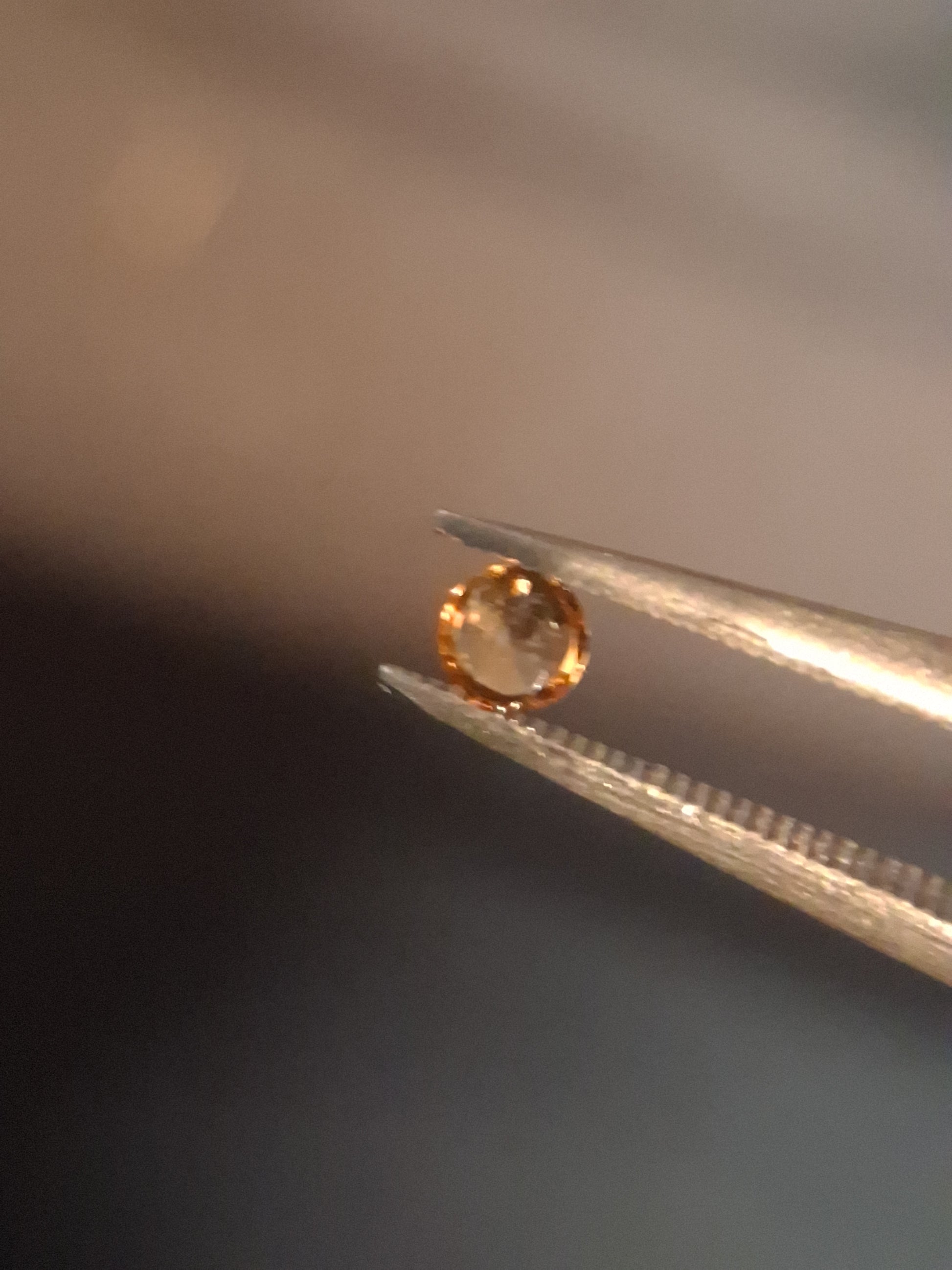 Natural Spessartite Garnet - 0.10 ct - for high end jewelry setting - deep orange color high luster - Natural Gems Belgium