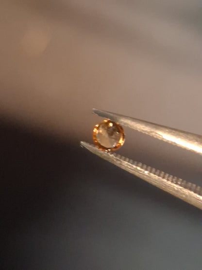 Natural Spessartite Garnet - 0.10 ct - for high end jewelry setting - deep orange color high luster - Natural Gems Belgium