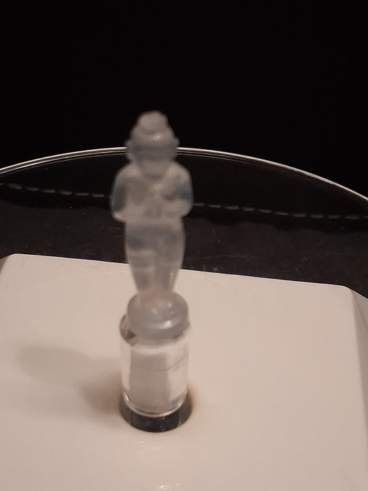 Handcarved Guardian Angel in white Quartz - decoration or meditation - 3 cm - Natural Gems Belgium