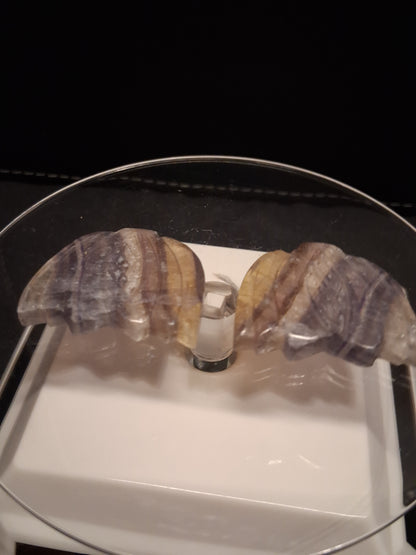 Natural Fluorite - rainbow - flower - 88 ct - handcarved - Natural Gems Belgium