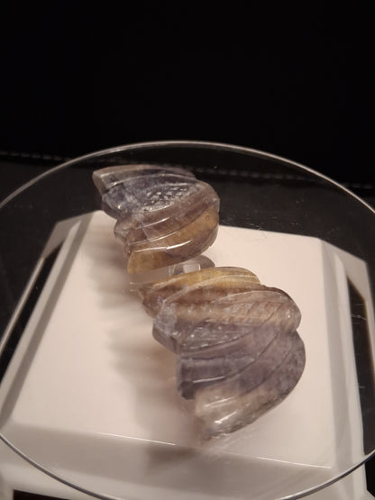 Natural Fluorite - rainbow - flower - 88 ct - handcarved - Natural Gems Belgium