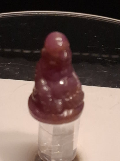 Natural Ruby - Handharved Buddha - 17.26 ct - 1.7cm - unheated - Tanzania - pinkish red - Natural Gems Belgium