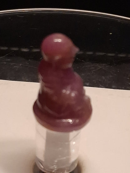 Natural Ruby - Handharved Buddha - 17.26 ct - 1.7cm - unheated - Tanzania - pinkish red - Natural Gems Belgium