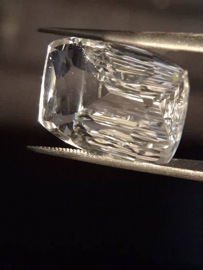 Natural quartz - 10.803 ct - cushion - custom cut - clear quartz - Natural Gems Belgium