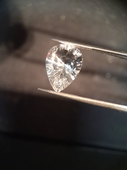 Natural quartz - 7.985 ct - pear - clear quartz - Natural Gems Belgium