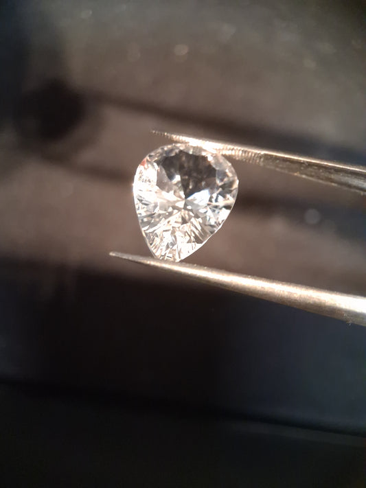 Natural quartz - 7.985 ct - pear - clear quartz - Natural Gems Belgium