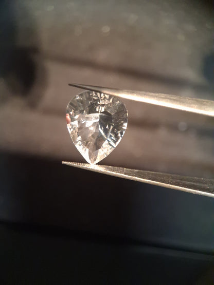 Natural quartz - 7.985 ct - pear - clear quartz - Natural Gems Belgium