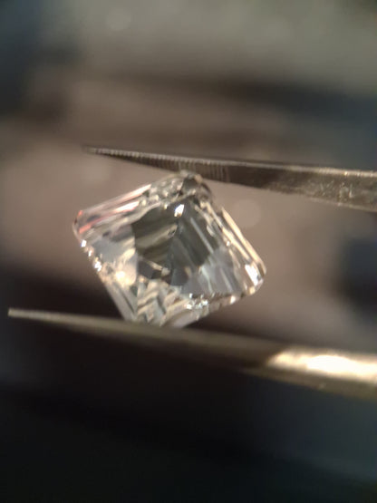 Natural quartz - 9.318 ct - square - clear quartz - Natural Gems Belgium