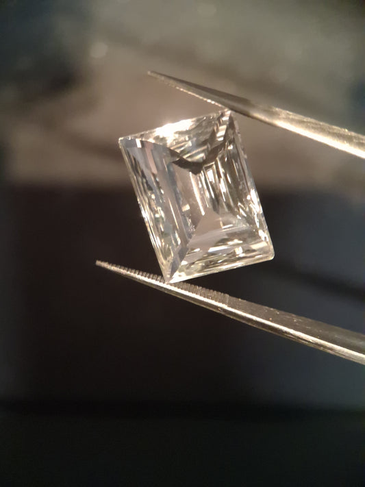 Natural Pure quartz - 9.994 ct - custom cut - clear quartz - Natural Gems Belgium