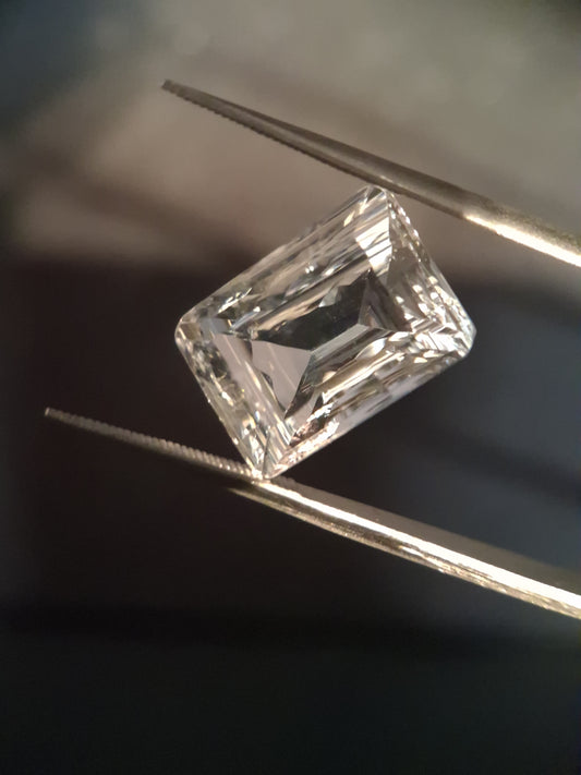 Natural Pure quartz - 8.414 ct - custom cut - clear quartz - Natural Gems Belgium