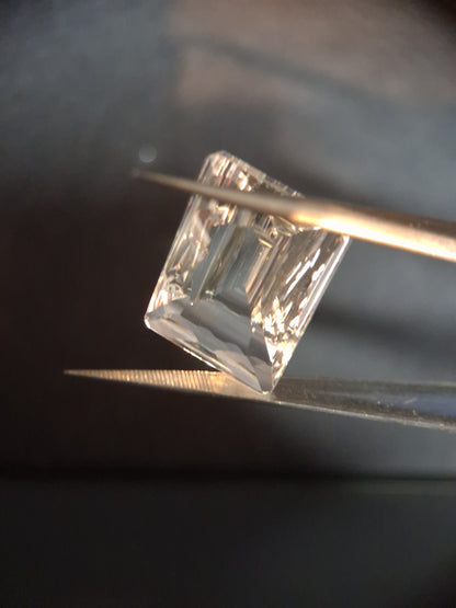 Natural Pure quartz - 17.464 ct - custom cut ocatogon - clear quartz - Natural Gems Belgium