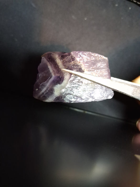 Natural amethyst - Rough Dream Amethyst - 179 ct - 4.3 x 2.6 cm - chevron amethyst - Natural Gems Belgium