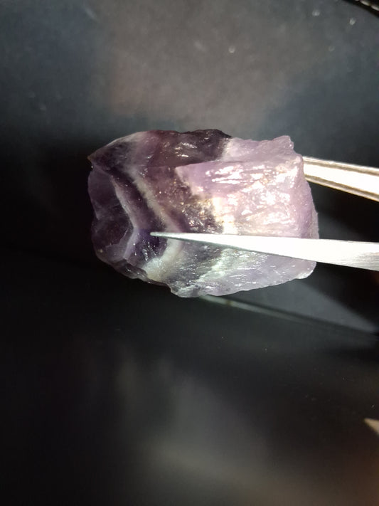 Natural amethyst - Rough Dream Amethyst - 179 ct - 4.3 x 2.6 cm - chevron amethyst - Natural Gems Belgium