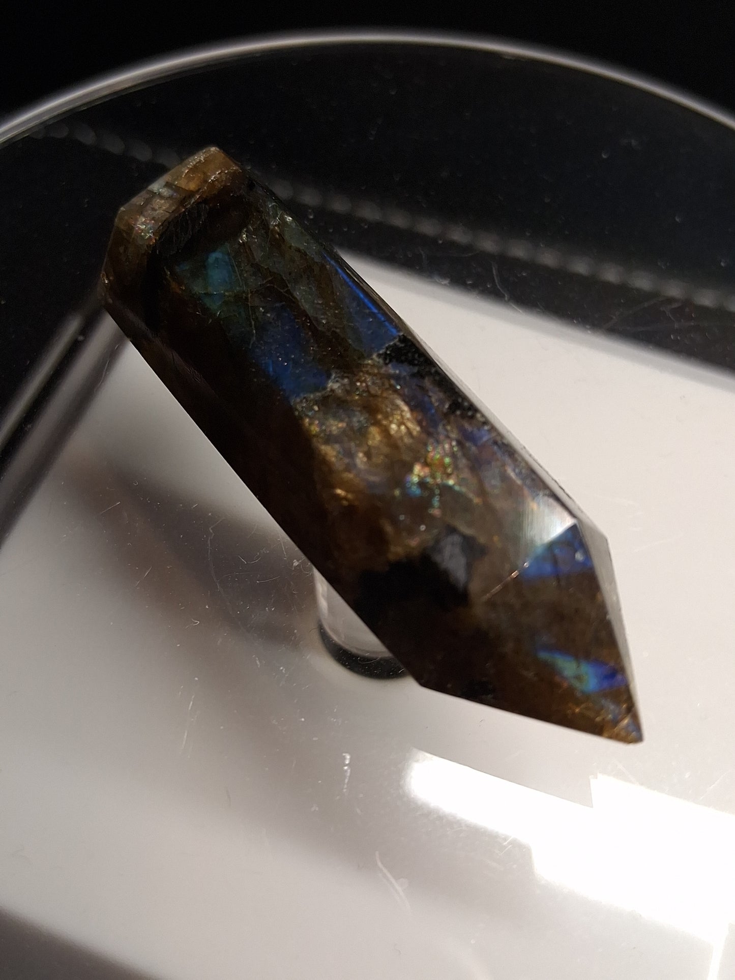 Labradorite tower - natural labradorite - 4.3 cm - hexagon tower - Natural Gems Belgium